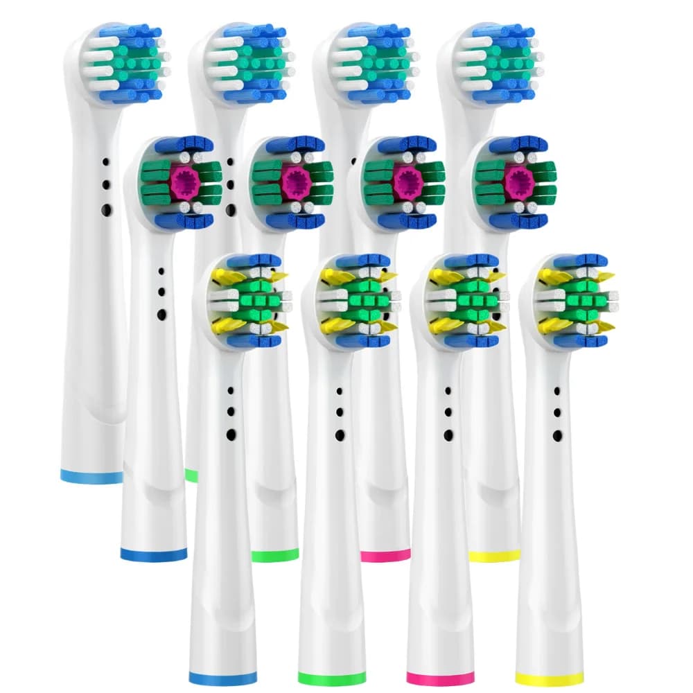 12-piece electric toothbrush spare heads for oral toothbrush nozzles B soft bristles for oral hygiene toothbrush