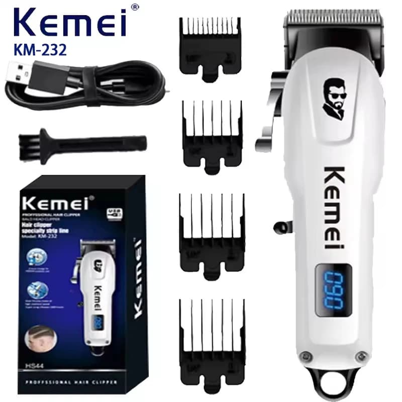 Kemei Macchina Professionale per Taglio Capelli, Tagliacapelli Elettrico Senza Fili per Uomo, Rasoio Ricaricabile, Strumento di Styling KM-232