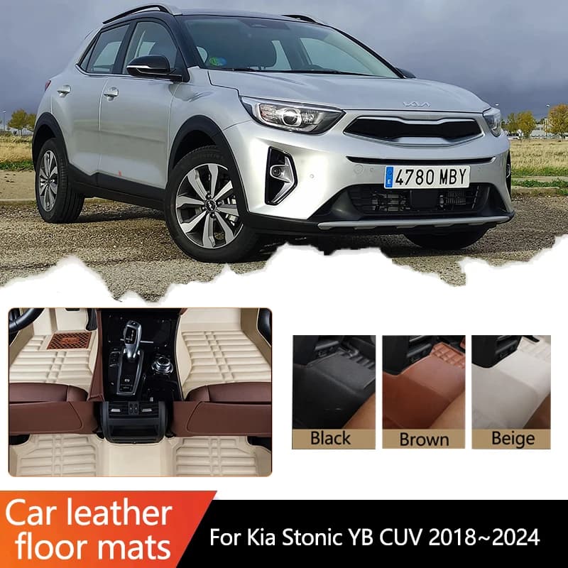 LHD For Kia Stonic YB CUV 2018 ~ 2024 2019 2020 2021 Carpets Waterproof Carpet Tapetes Para Carro Accessories Car Parts