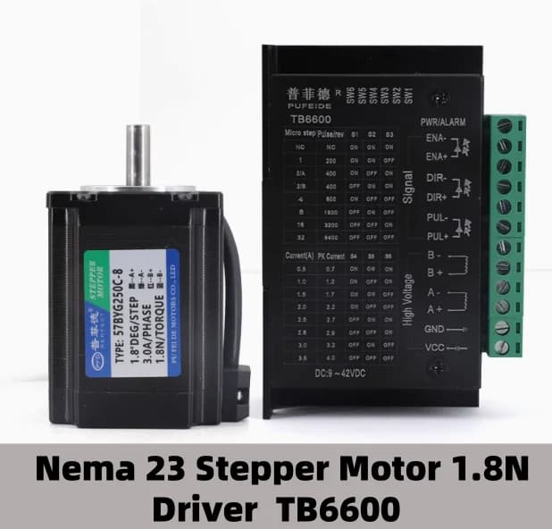 Nema 23 step-by-step motor D 2 phases 4 derivations 57x76mm 1.8N 57BYG250C with TB6600 driver for 3D printer CNC engraving machine