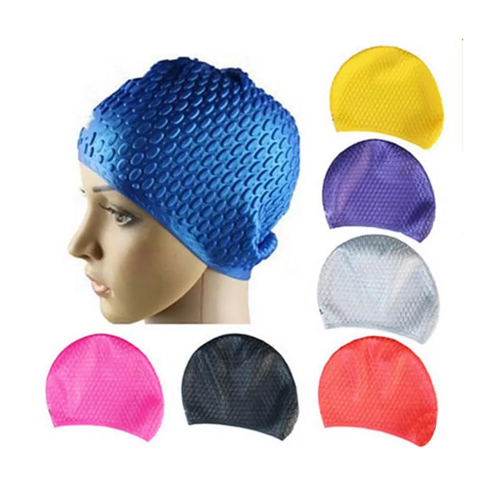 Women's Large Swimming Head, Waterproof Accessories for Long Hair, Pool Earrings Protection