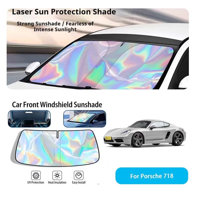 Foldable Front Windshield Sun Shade For Porsche 718 Reflective Sun Protection Cover sun shade for car window