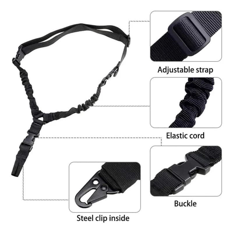 3 Point Bungee Airsoft Rifle Strapping Belt Hunting Hiking AccessoriesTactical Gun Sling Military Shooting Adjustable