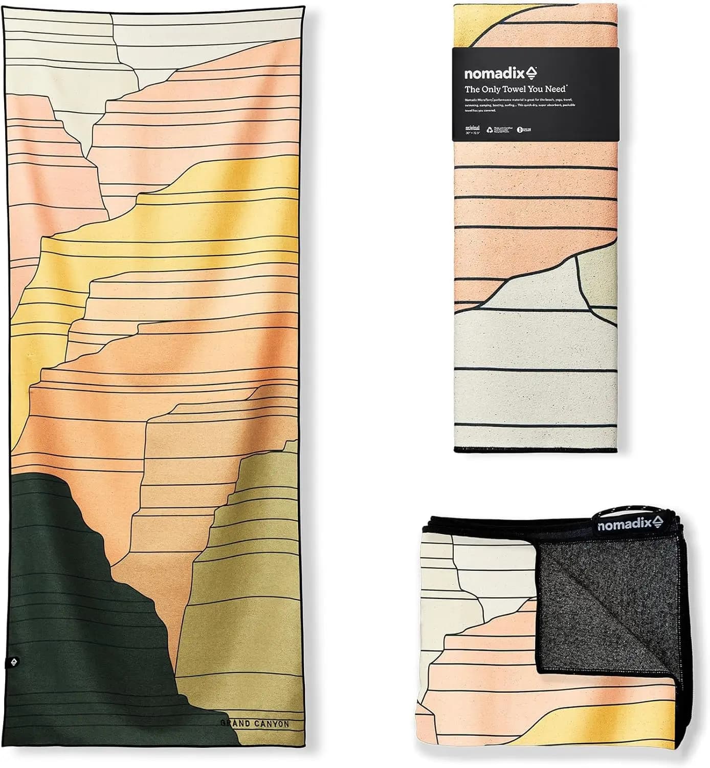 Asciugamano Riciclato Super Assorbente Resistente alla Sabbia per Spiaggia Piscina Viaggi Campeggio Yoga