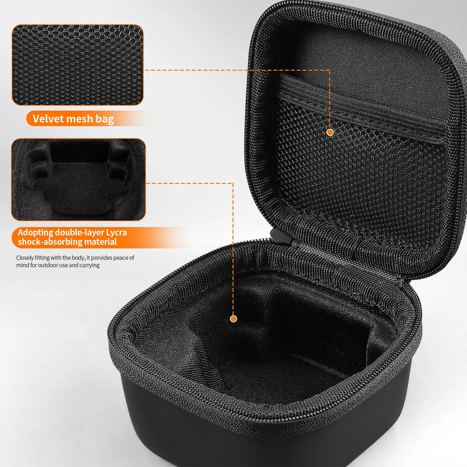 Custodia per webcam Link 2/2C/2 PRO in PU impermeabile con organizer per adattatore cavo a montaggio magnetico
