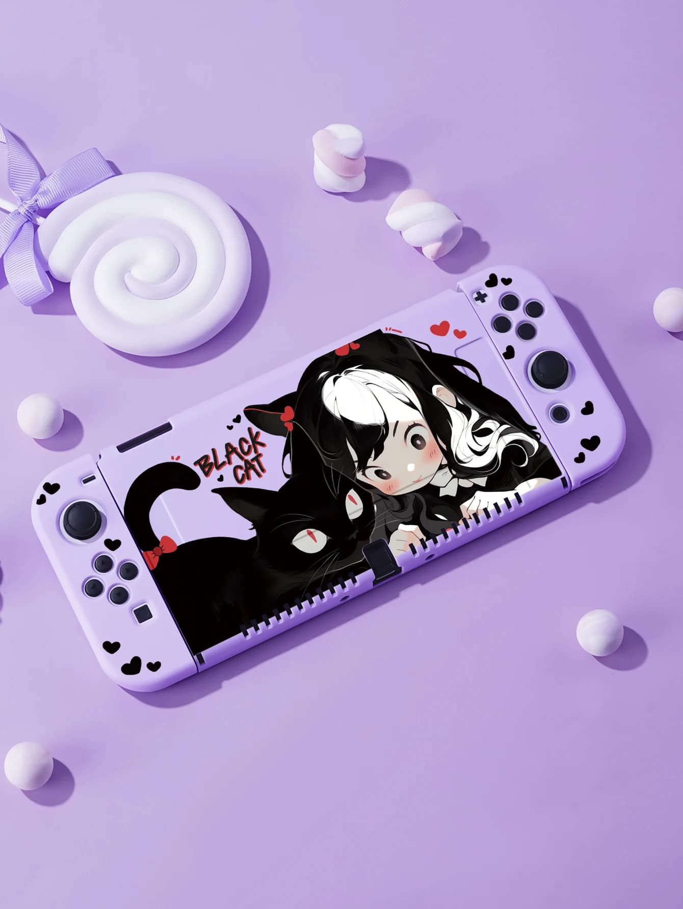 Custodia per ragazza Anime per Nintendo Switch OLED, accessori per giochi NS, guscio separabile portatile per NS Joycon, copertura Oled per interruttore Panda