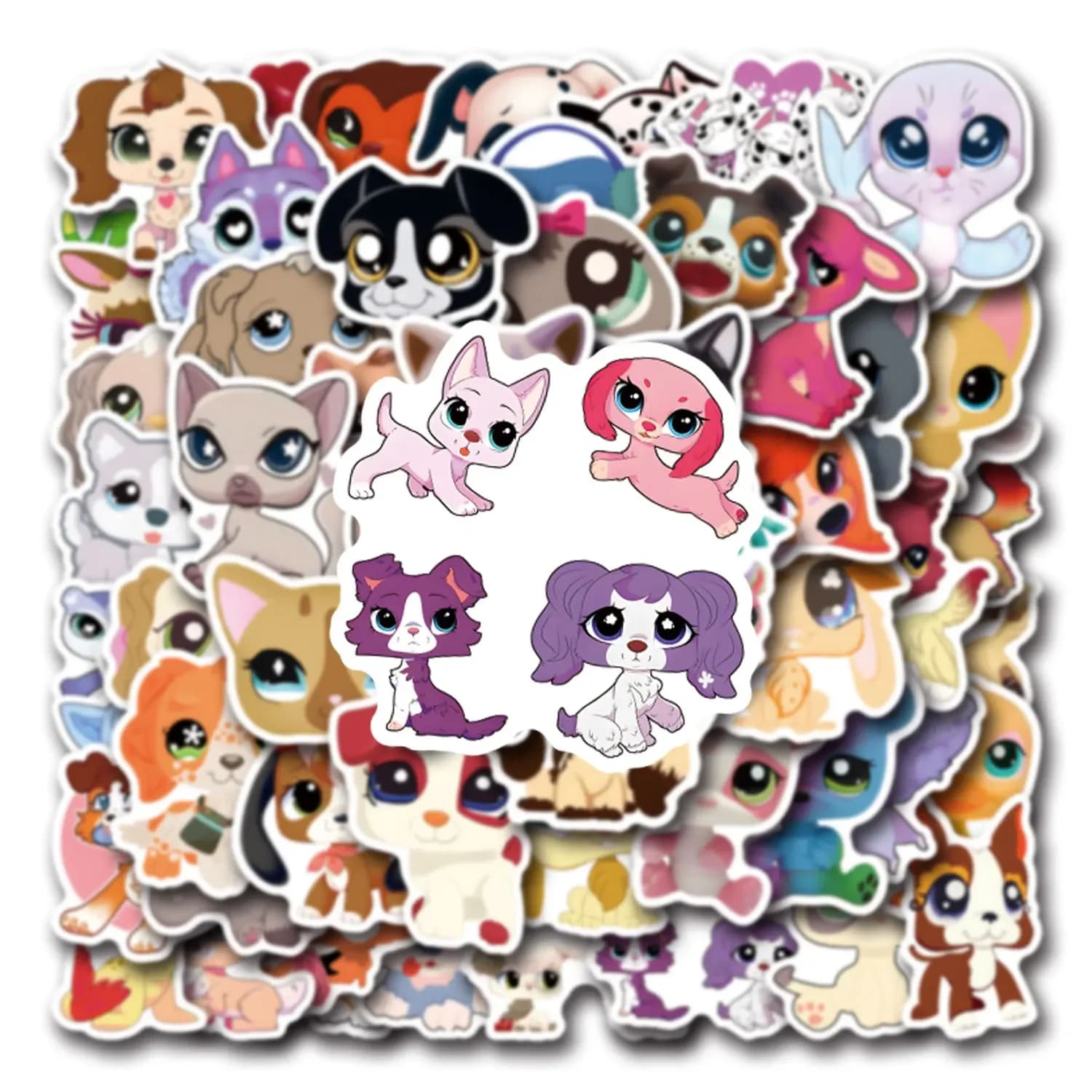 110 pezzi gioco Littlest Pet Shop simpatico graffiti adesivo cartone animato scatola di cancelleria fai da te scrapbook decalcomania impermeabile giocattoli per bambini regali
