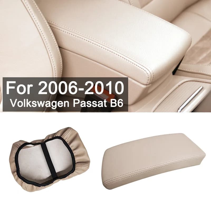 Per VW Passat B6 2005 2006 2007 2008 2009 In Pelle Microfibra Interni Auto Center Console Coperchio Bracciolo Pad Copertura di Protezione Trim