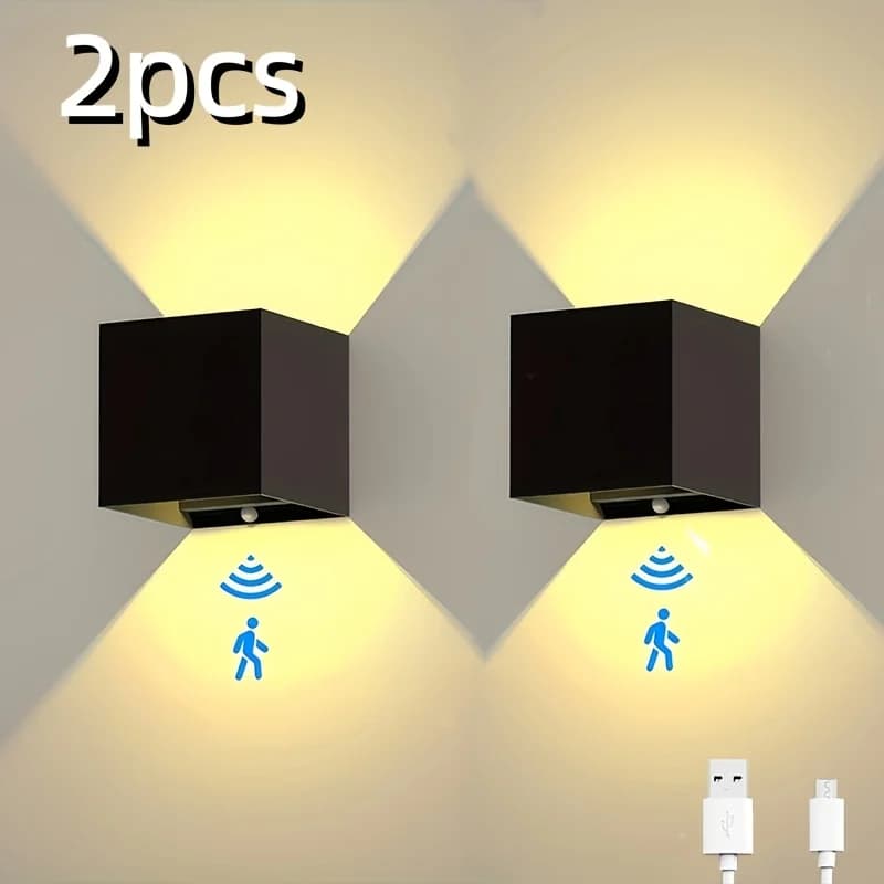 Battery Operated Wall Sconce Magnetic Cordless Night Light Indoor Motion Sensor LED Wall Lights Bedrooms Corridors Living Rooms