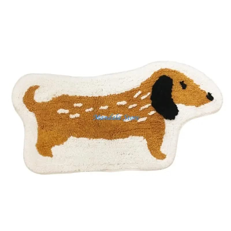 U2JC Bath Mat Soft Plush Cartoon Animal Floor Mats Water Absorbent Anti-slip Rug