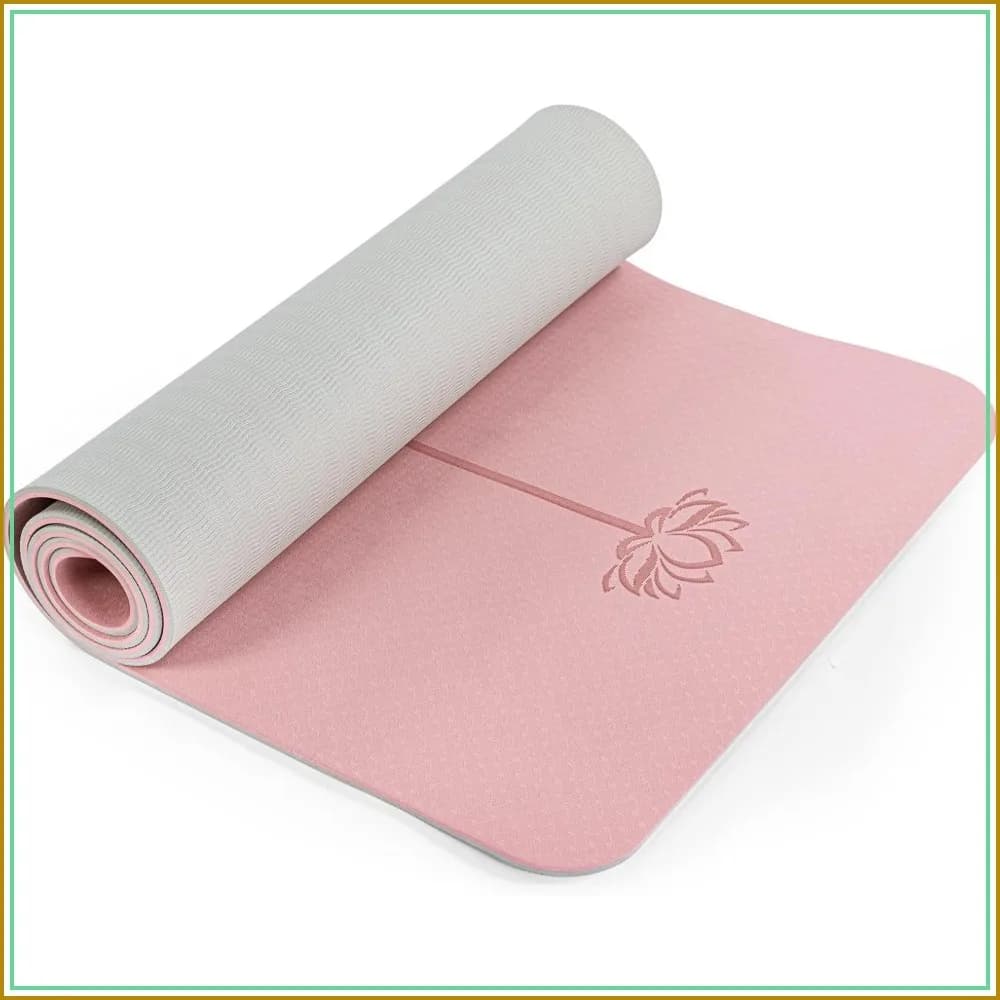 Anti-slip Ecological Yoga Mat 6mm Thickness with Carrying Belt and Home Training Storage Bag