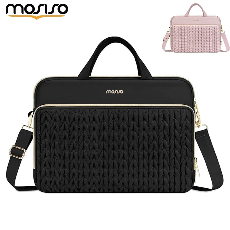 Custodia per laptop MOSISO Custodia per laptop da 16 pollici 13,3 pollici per MacBook Pro 16 14 Air 15 13 Notebook Borsa da trasporto trapuntata con orecchio di grano