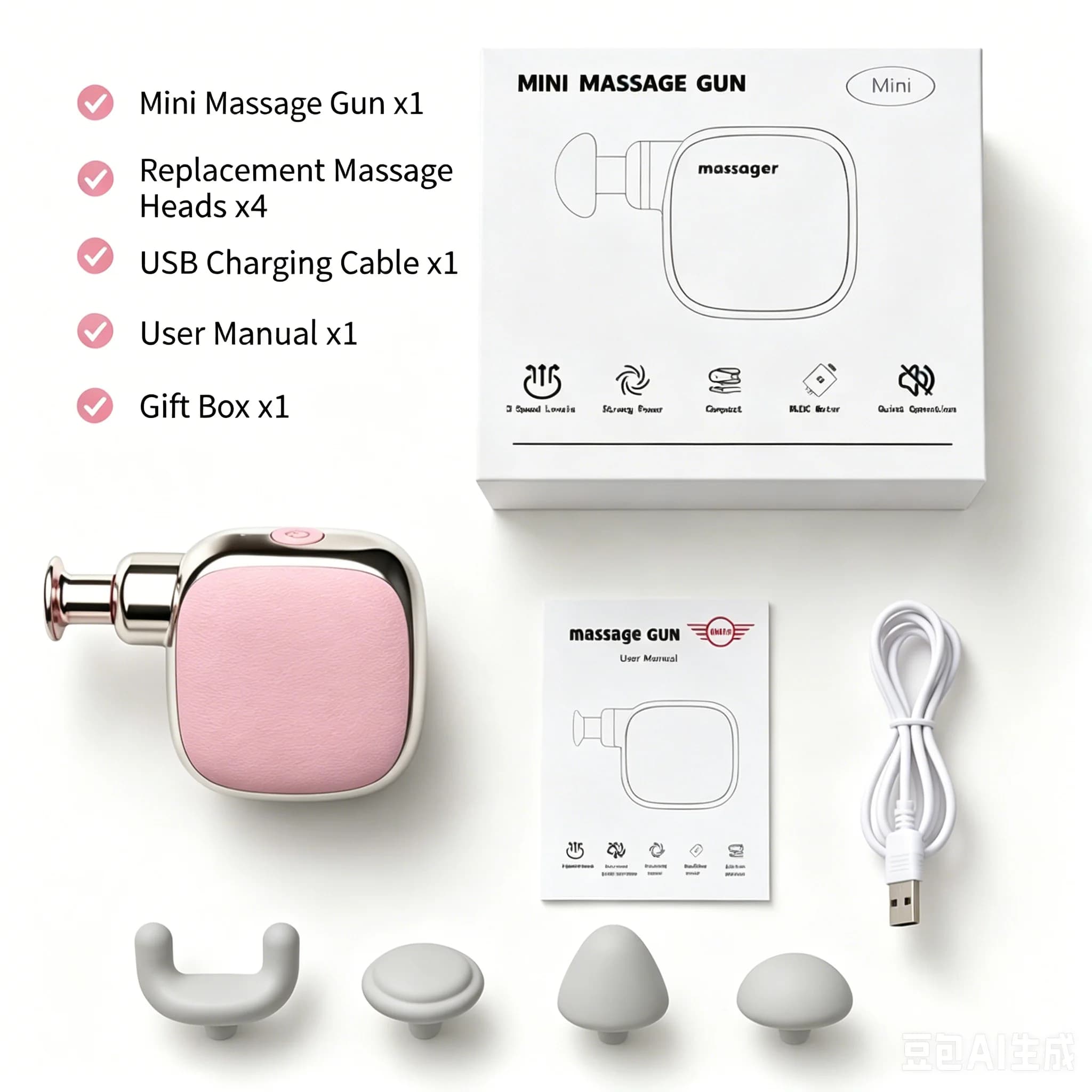 Portable Mini Electric Muscle Massager Cross-Border Pocket-Sized Intelligent Variable Frequency Vibration Relaxing Fascia Gun