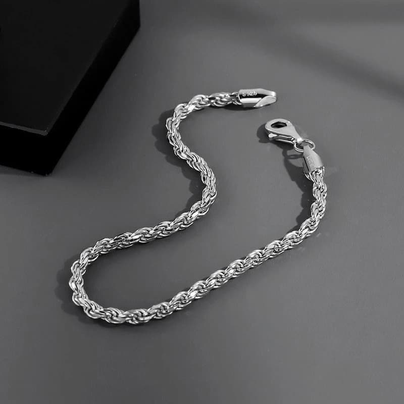 Bracciale Sottile in Acciaio al Titanio Stile Hip Hop con Catena a Spirale, Gioiello Classico alla Moda per Uomo, Regalo per Matrimoni, Feste e Vacanze