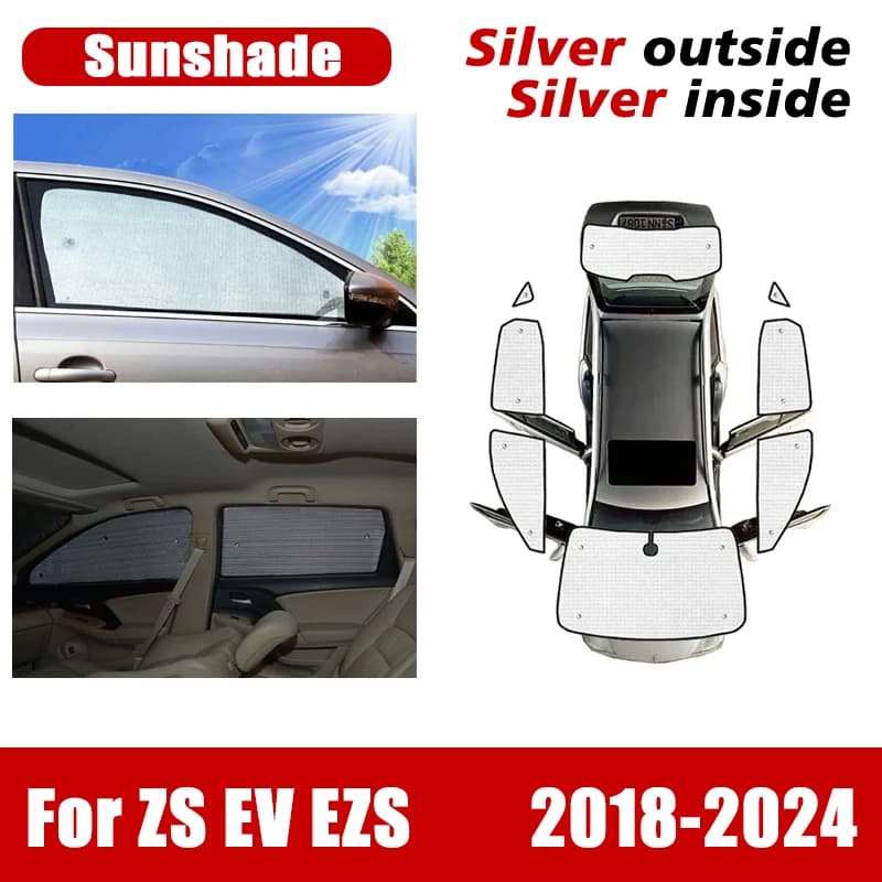 Finestra Anti-Uv Tende Da Sole Per MG ZS Accessori MGZS EV EZS 2018-2024 Protezione Solare Coperture di Protezione Parabrezza Visiera Parasole Copertura