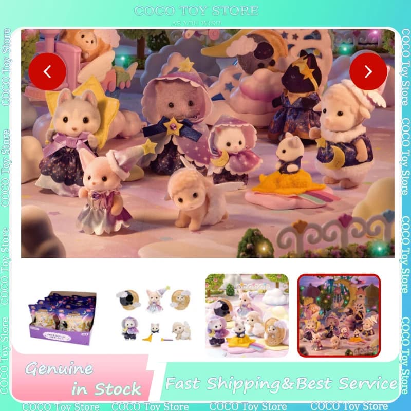 New Original Sylvanian Families Night Series Blind Box Forest Family Mystery Box Familias Sylvanian Lucky Bag Birthday Gift