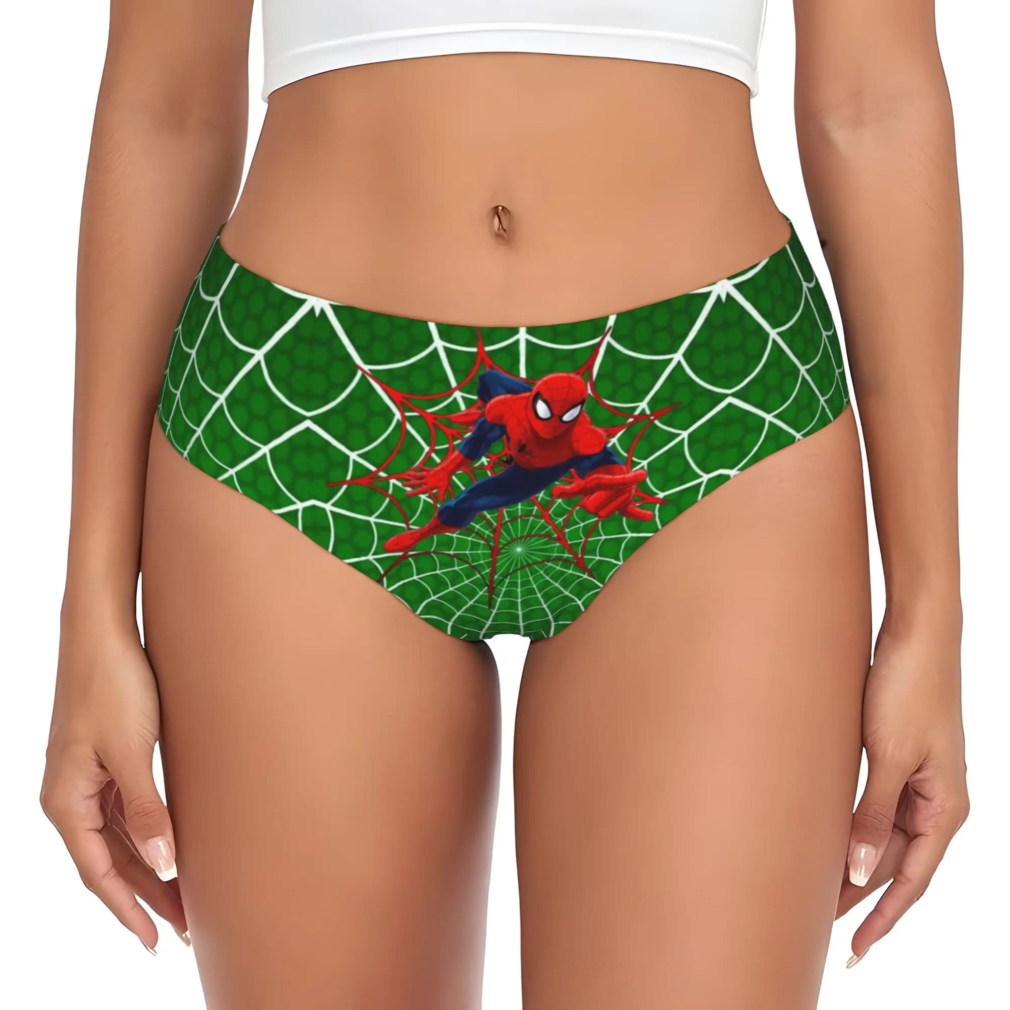 Slip Personalizzati S-Spider Man, Mutandine Comode da Donna con Motivi di Supereroi e Cartoni Animati