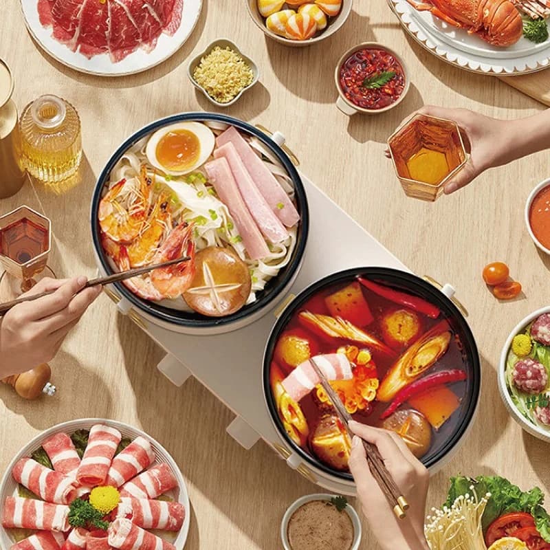 1.8L Double Capacity Electric Pot House Split Yuanyang Pentola Electric Hot Pot Multifunctional Electric Pail Anti-stick