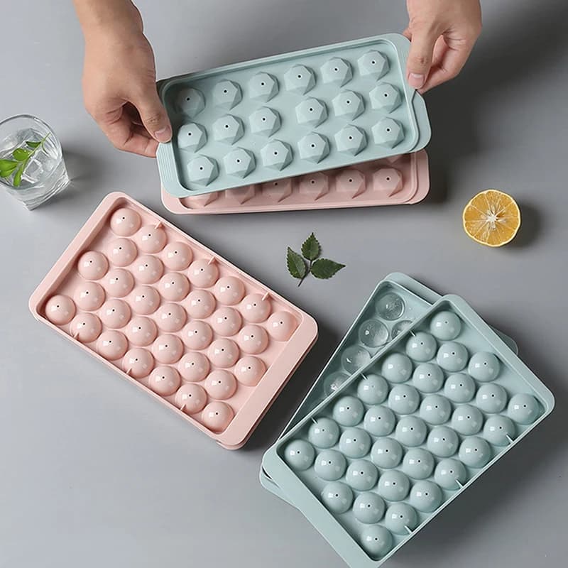 Offerta Speciale: Stampo per Ghiaccio a Sfera in Silicone con Coperchio, Creativo, per Uso Domestico, per Whisky, Vassoio per Ghiaccio, Stampo per Congelatore