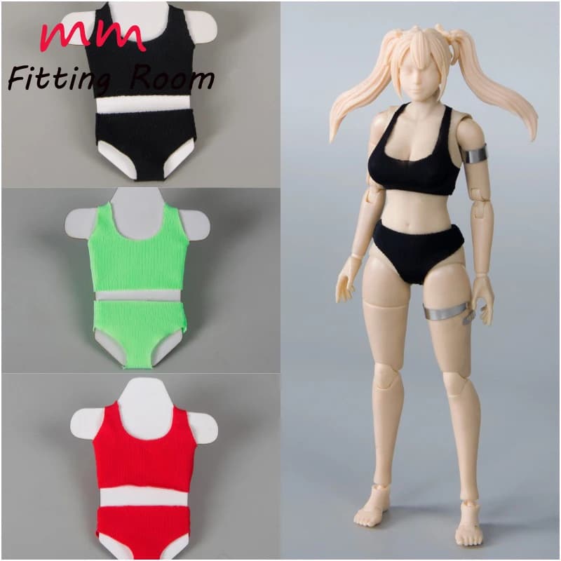 1/12 scale female doll tight vest ‌briefs‌ model clothes for 6'' action figure TBLeague T01 T02 body