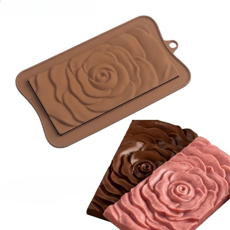 Candela rettangolare Stampo in silicone Cuore Anatra Orso Rosa Texture Pistacchio Cioccolatini Bar Stampo Bar di riempimento Biscotti Strumento di grandi dimensioni
