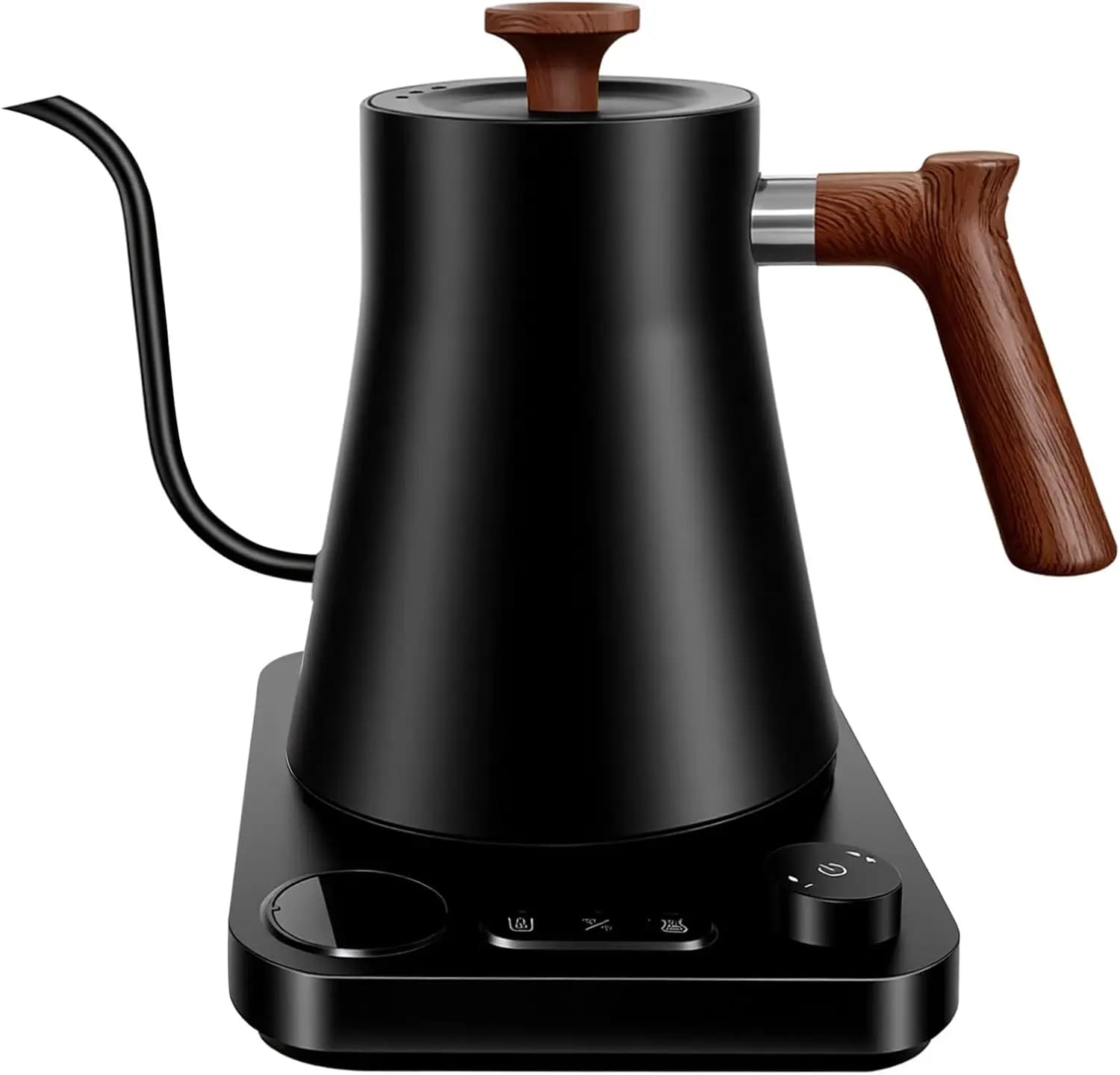 Precision Gooseneck Electric Kettle with Temp Control, 0.9L Pour Over, 1200W Fast Boil, Auto Shut-Off, Stainless Steel, for Coffee & Tea