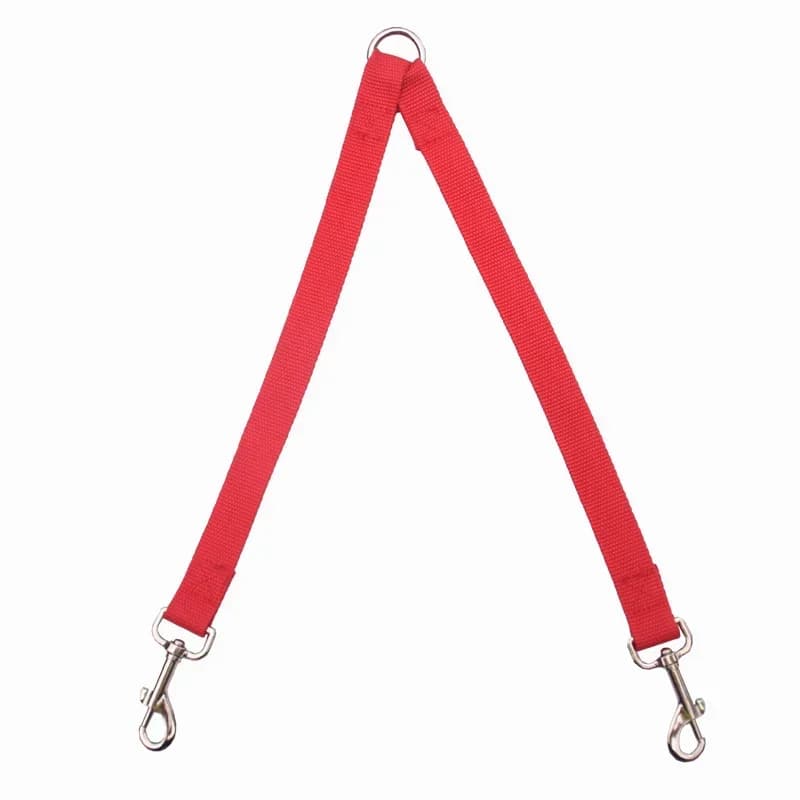 Guinzaglio per cani due in uno, 1 pezzo, due vie colorate, forma a V in nylon resistente, doppio doppio accoppiatore doppio