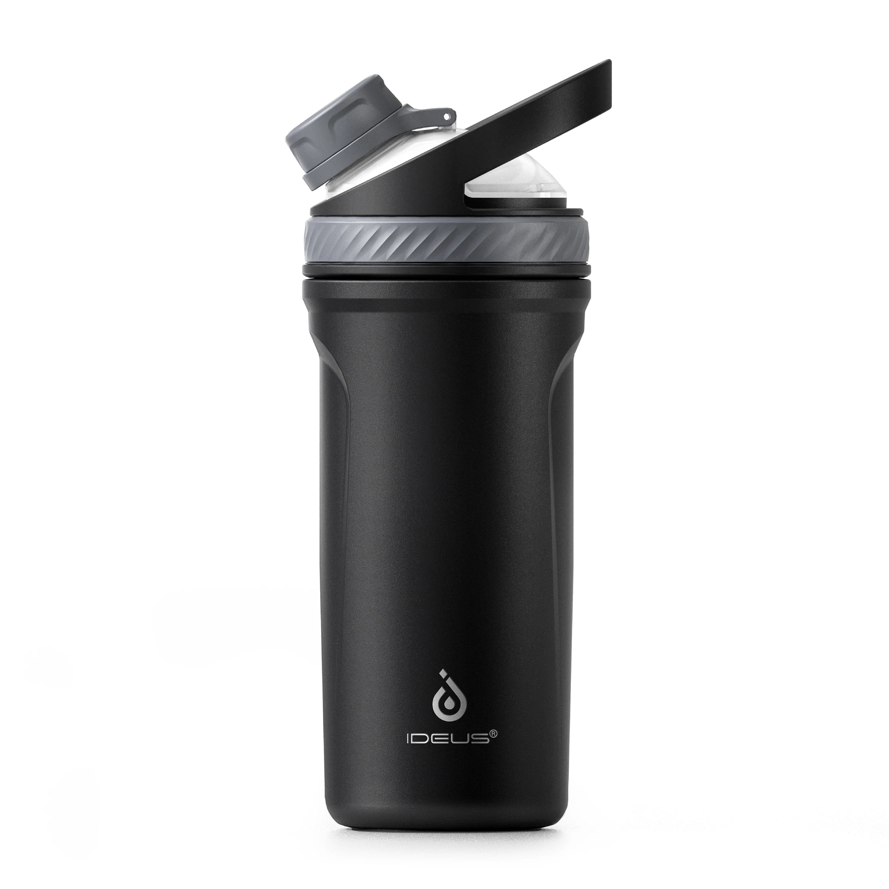 Ideus Protein Shaker Cup 710ml, Borraccia Termica in Acciaio Inossidabile con Sfera in Tritan, Portatile per Sport e Palestra