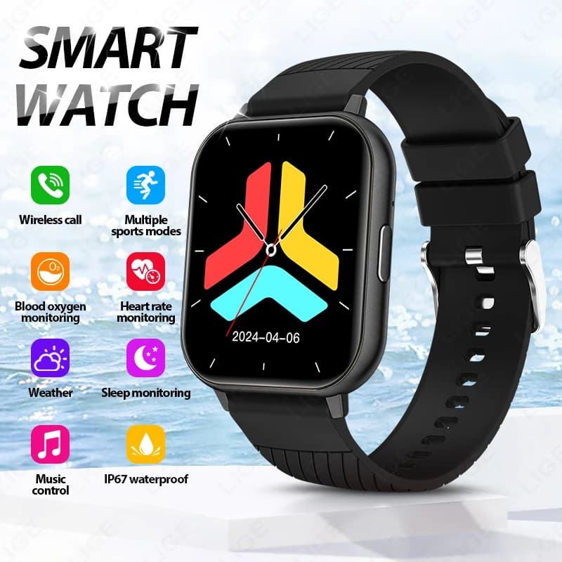 LIGE 2026 Nuovo Smartwatch 1.83" HD, Orologio Intelligente Bluetooth con Chiamate Wireless, Braccialetto Fitness per Uomo e Donna, Quadrante Personalizzabile