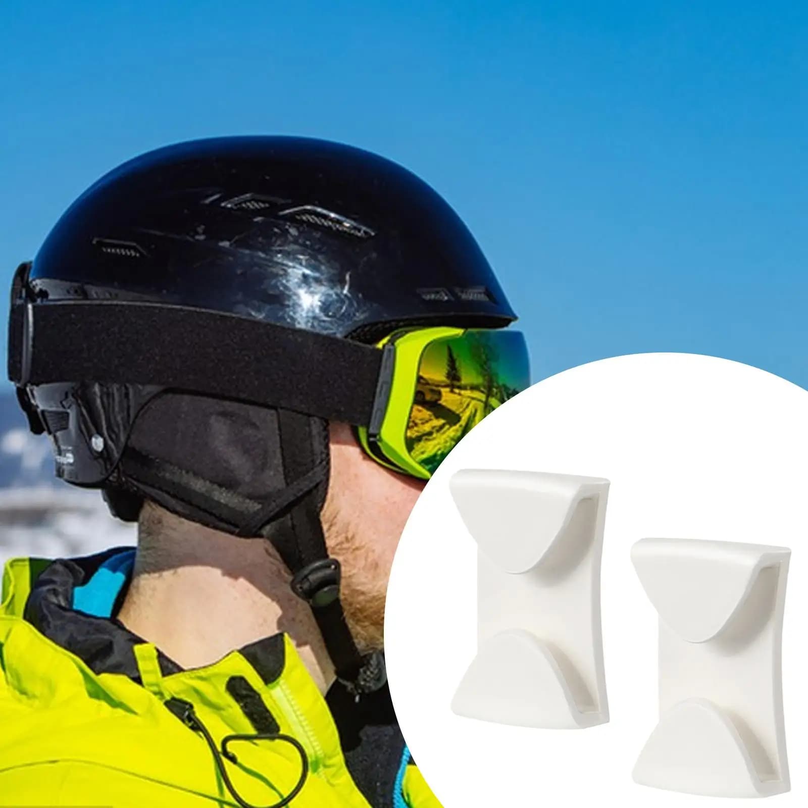 Clip per Occhiali da Sci Robusti e Multifunzionali, Supporto in Plastica per Occhiali da Neve, Accessorio di Sicurezza per Sport Invernali