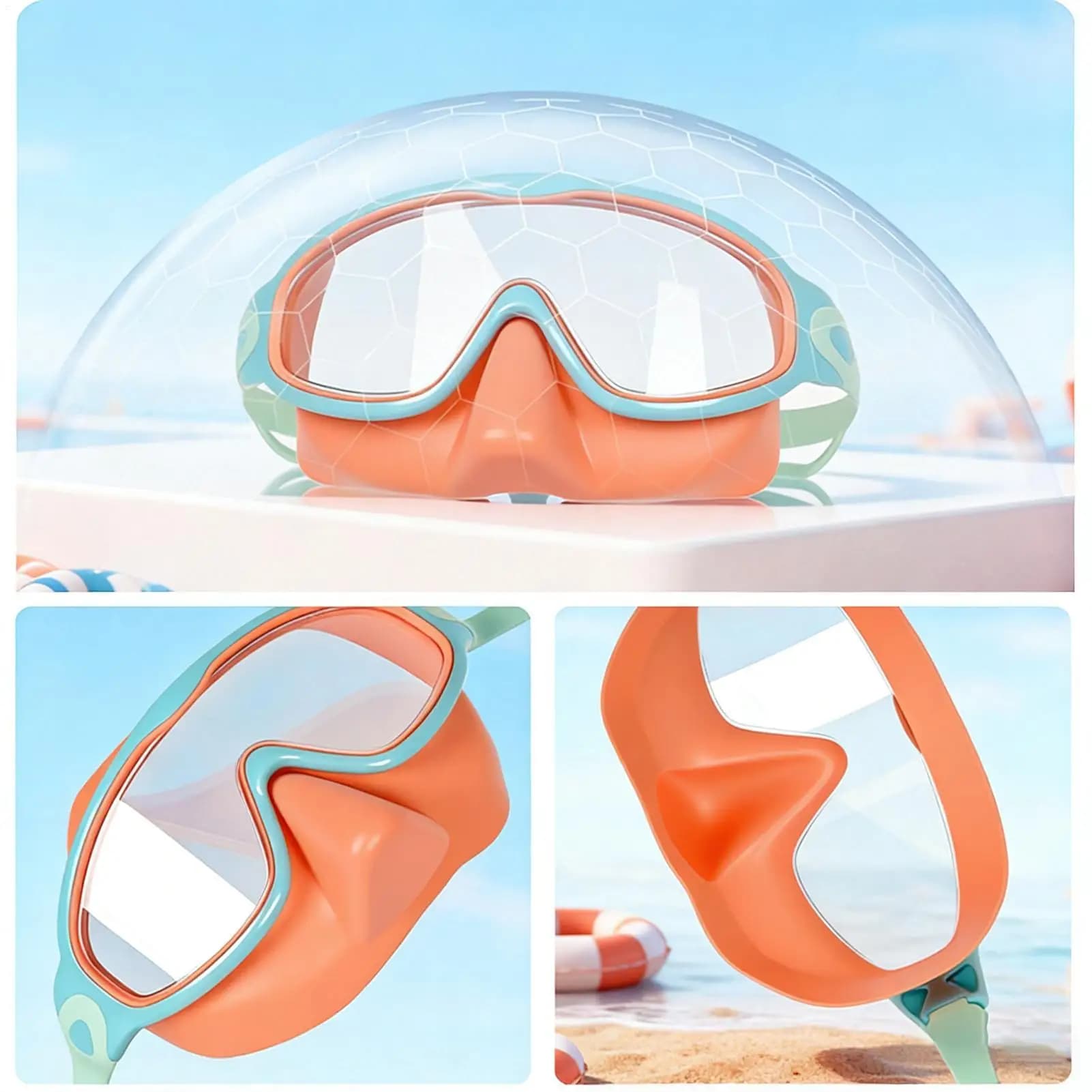 Occhialini da nuoto per bambini, antiappannamento, protezione solare, a prova di perdite, per piscina, occhialini da nuoto per bambini, per allenamento, spiaggia, parco divertimenti, ragazzi