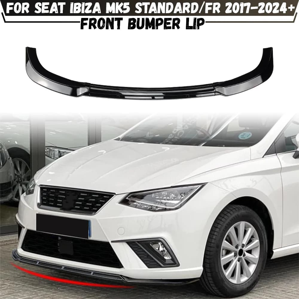 Front Bumper Splitter Lip Diffuser Body Kit Spoiler Trim For Seat Ibiza MK5 Standard/FR 6F KJ1 2017-2024+ Bodykit Tuning