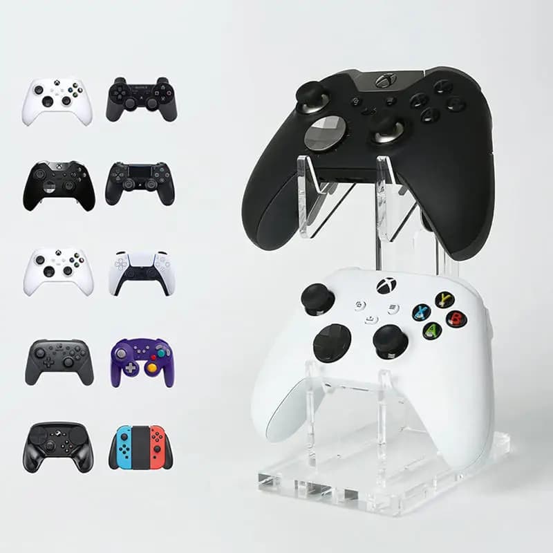 1/2PCS Trasparente 2 Strati PS5 PS4 Controller Stand Con Supporto Per Cuffie Accessori di Gioco Organizzatore Rack di Stoccaggio Per 1/2 Controller