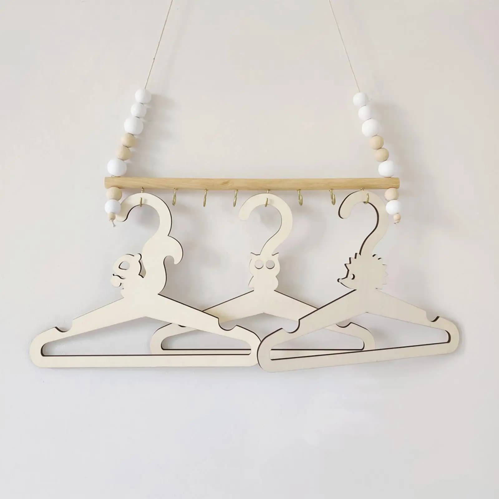 3 Pieces Squirrel Clothes Hangers Hanging Racks DIY Cartoon for Toddler