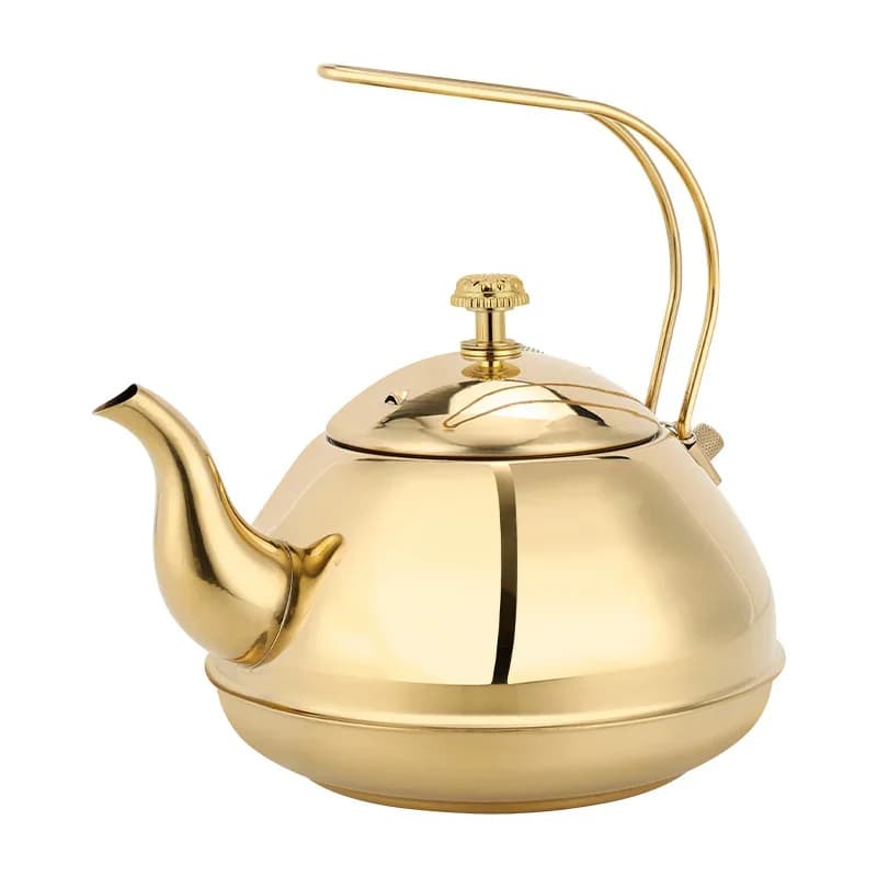 Teiera in acciaio inossidabile da 2 litri con infusore, adatta per piano cottura elettrico in ceramica, fornello a gas, teiera per cucina e casa