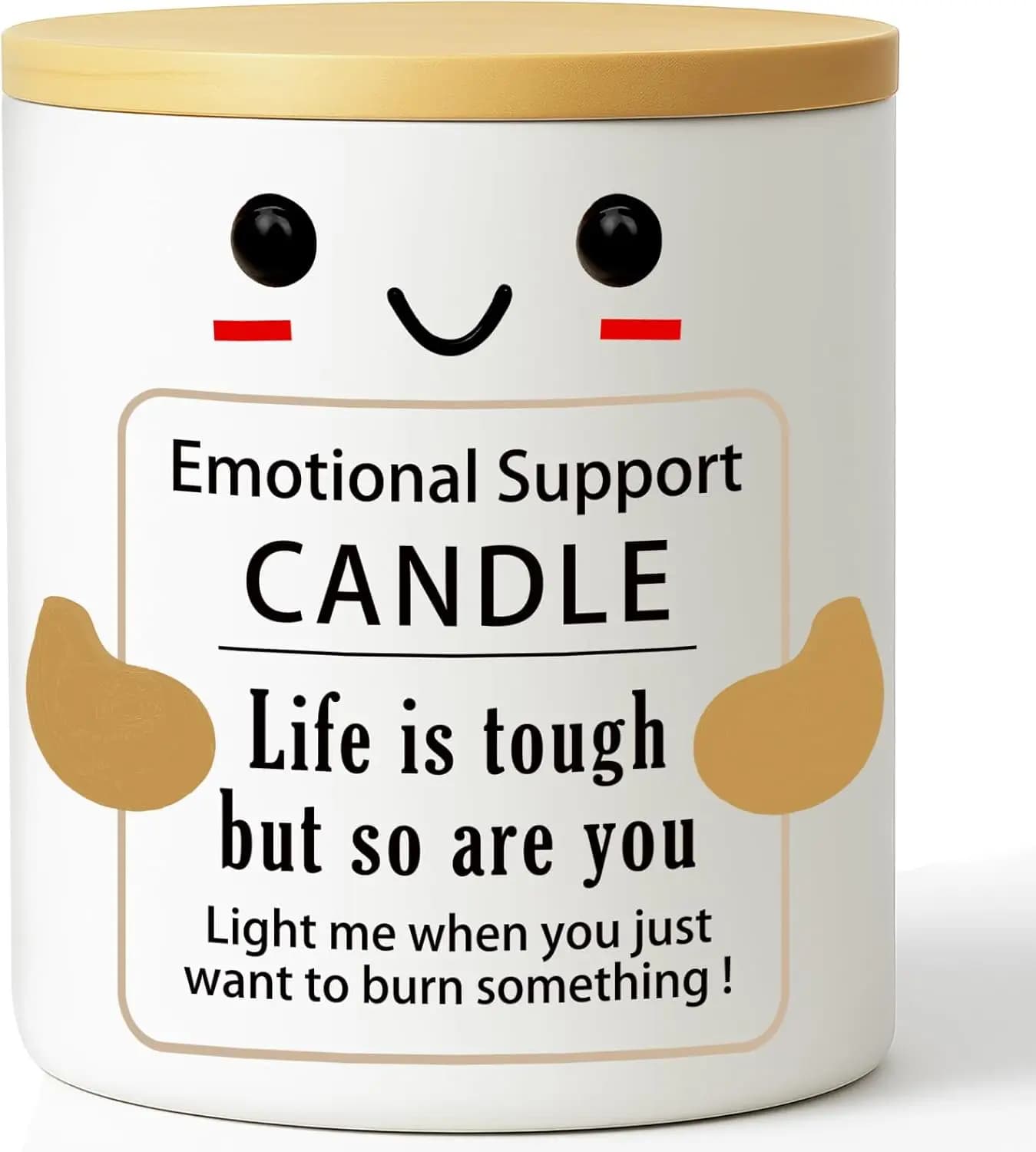 Funny and Inspiring Candle for emotional support, Gift with Positive Affirmations for Women, Men, Friends