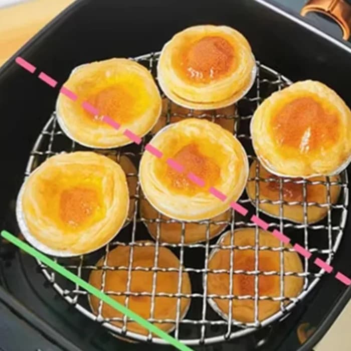 Round grill for air fryer with legs Stackable grid Grill for grill Stainless steel roasting oven Steam cooker BBQ Camping