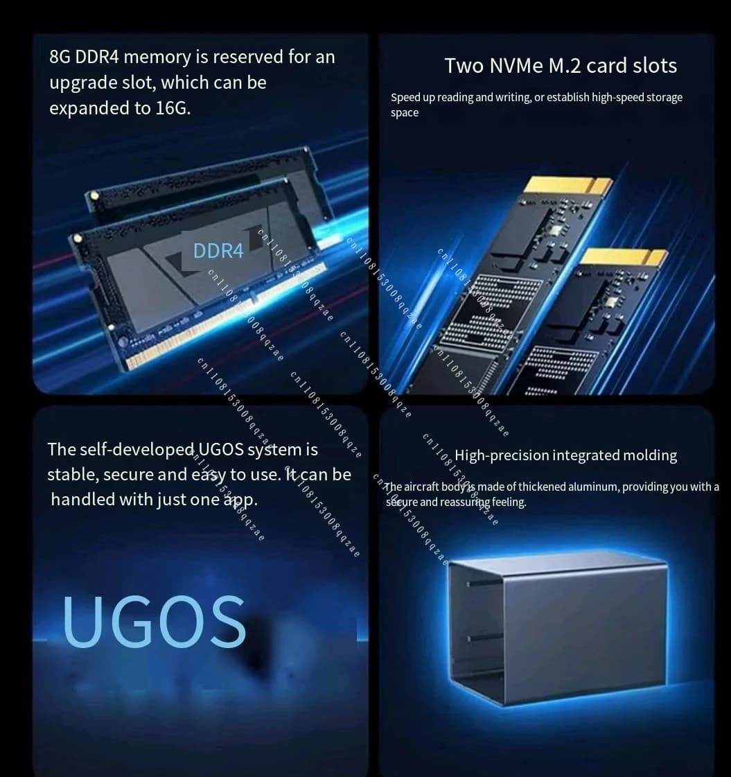 Nuovo Originale DX4600 Pro 4-Bay 8G Int. Server di archiviazione di rete NAS con processore Intel N5105