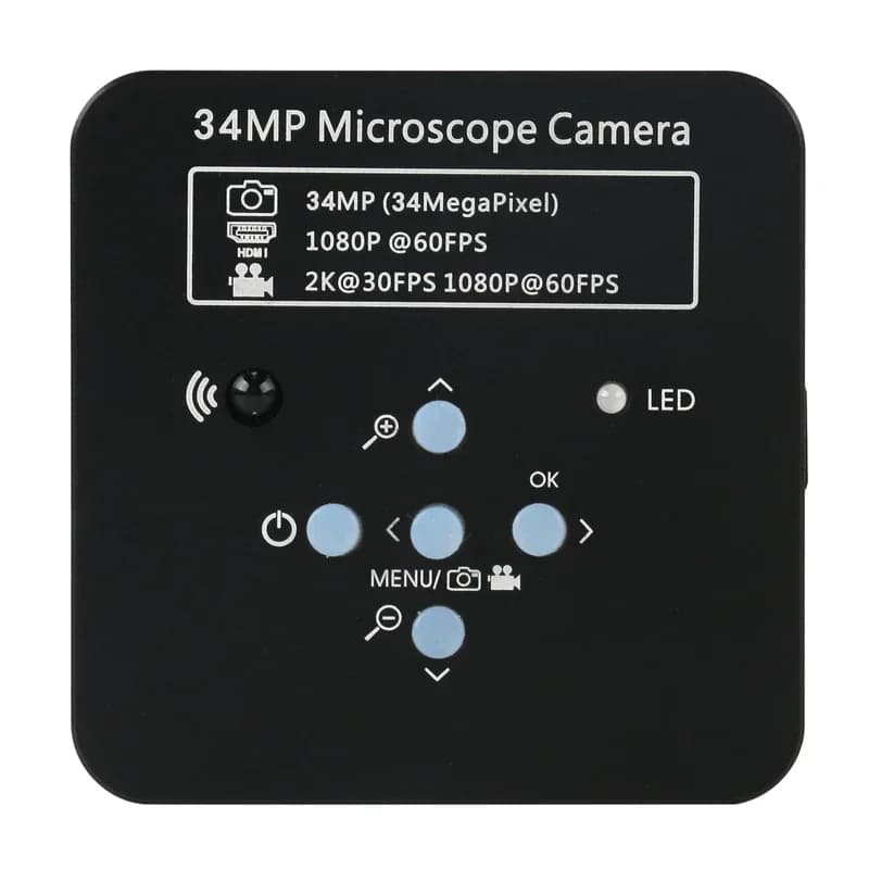 FHD 34MP 2K 1080P 3400W TF Videoregistratore HDMI USB Laboratorio elettronico industriale Riparazione del telefono Videocamera digitale per microscopio
