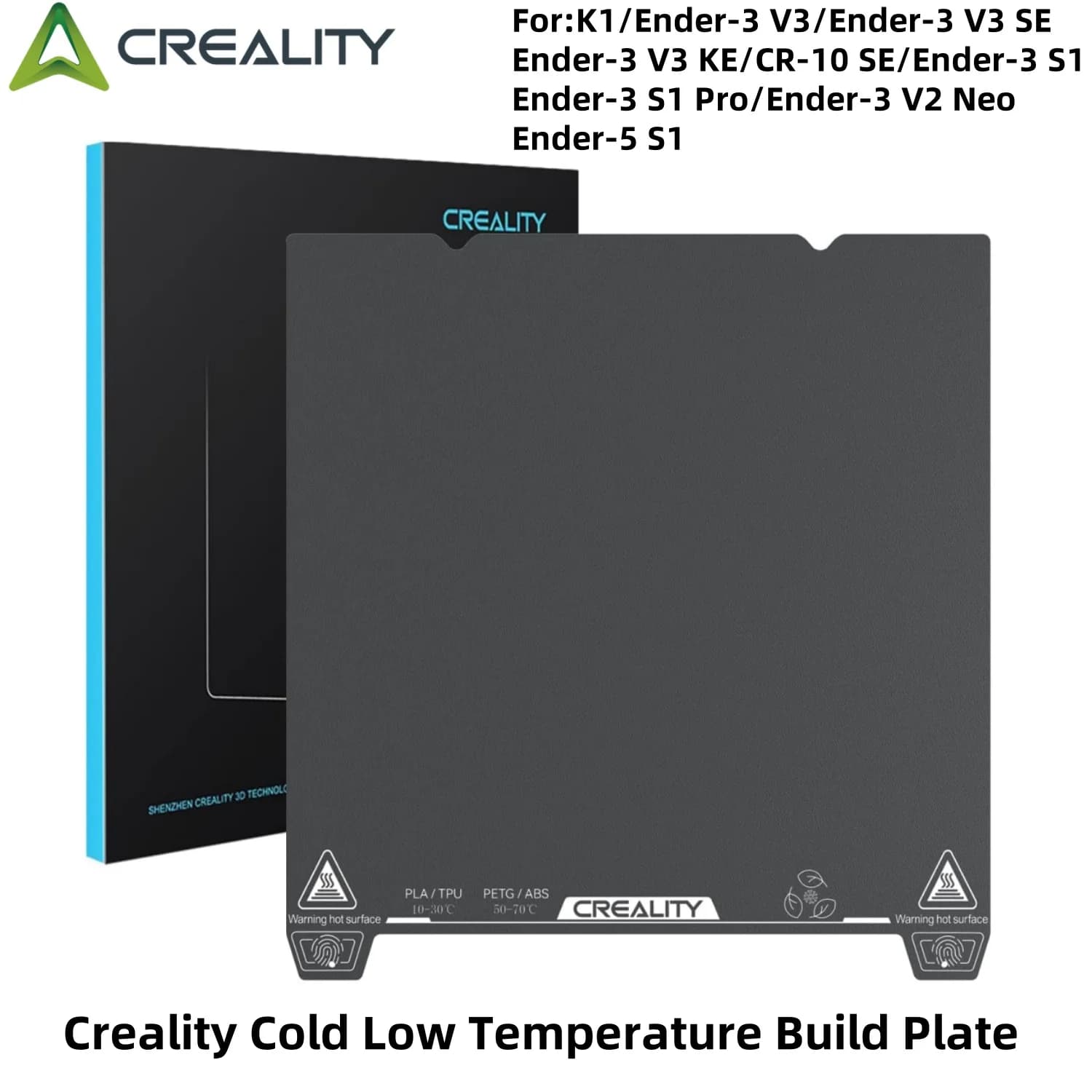 Creality Stampante 3D fredda ufficiale a doppia faccia con piastra di costruzione a bassa temperatura fredda per stampanti 3D Ender 3 V3 SE KE/K1/Ender 3 V3