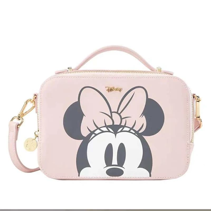 Borsa a tracolla Disney Minnie Mickey Mouse da donna, borsa a tracolla a forma di cartone animato, carina, alla moda, borsa a mano quadrata