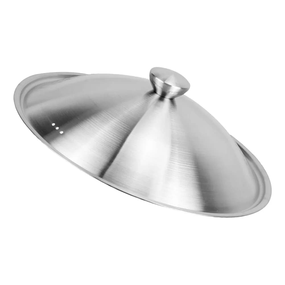 1Pcs High Density Stainless Steel Pot Lid Heatproof Non-Burn Handle Balanced Air Vent for Stir Fry Wok Soup Pot Frying Pan