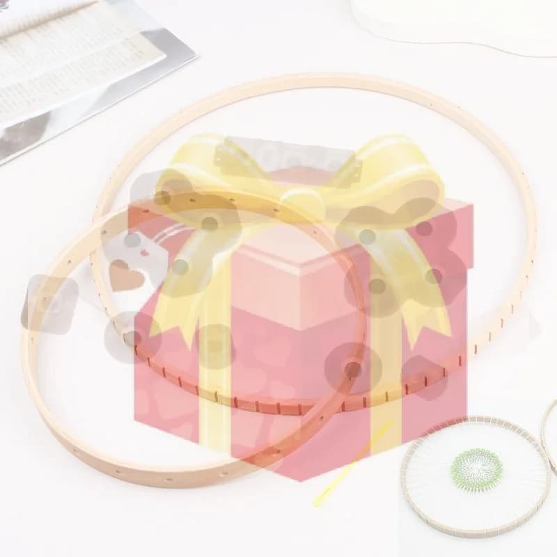 【HG】Wooden Hoops DIY Weaving Tools Round Wooden Knitting Loom Handmade Wall Hangings Crafts Home Garden Wall Decoration