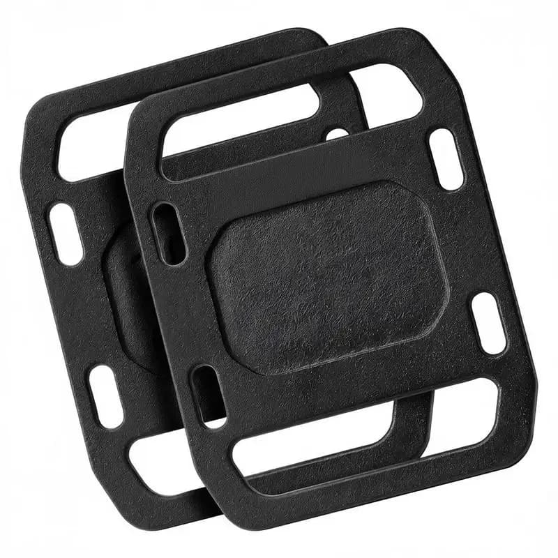 Cast iron jerk weights, 2 x 4.5 kg, adjustable weight plates with straps for rucking, for swings, squats, strength training, weightlifting, and fitness workouts.
