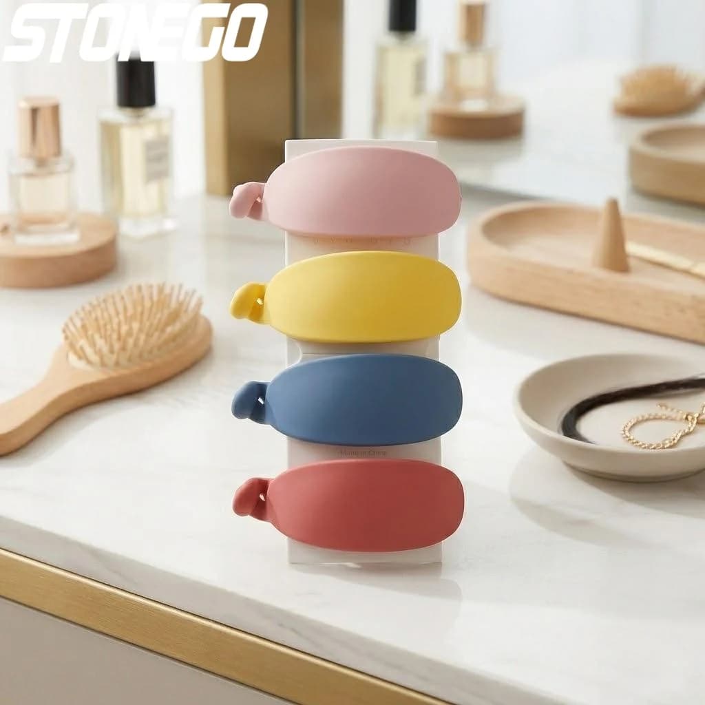 Fashionable, colorful, banana hair clip, for horsetail, vertical hair accessory