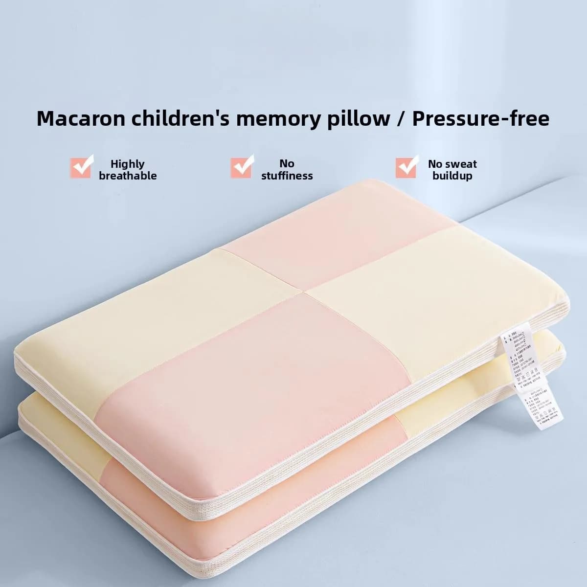 Memory Foam Pillow Slow Rebound Neck Support for Children Students Nursery Dormitory Nap Whole Head Cotton Bedding Accessories