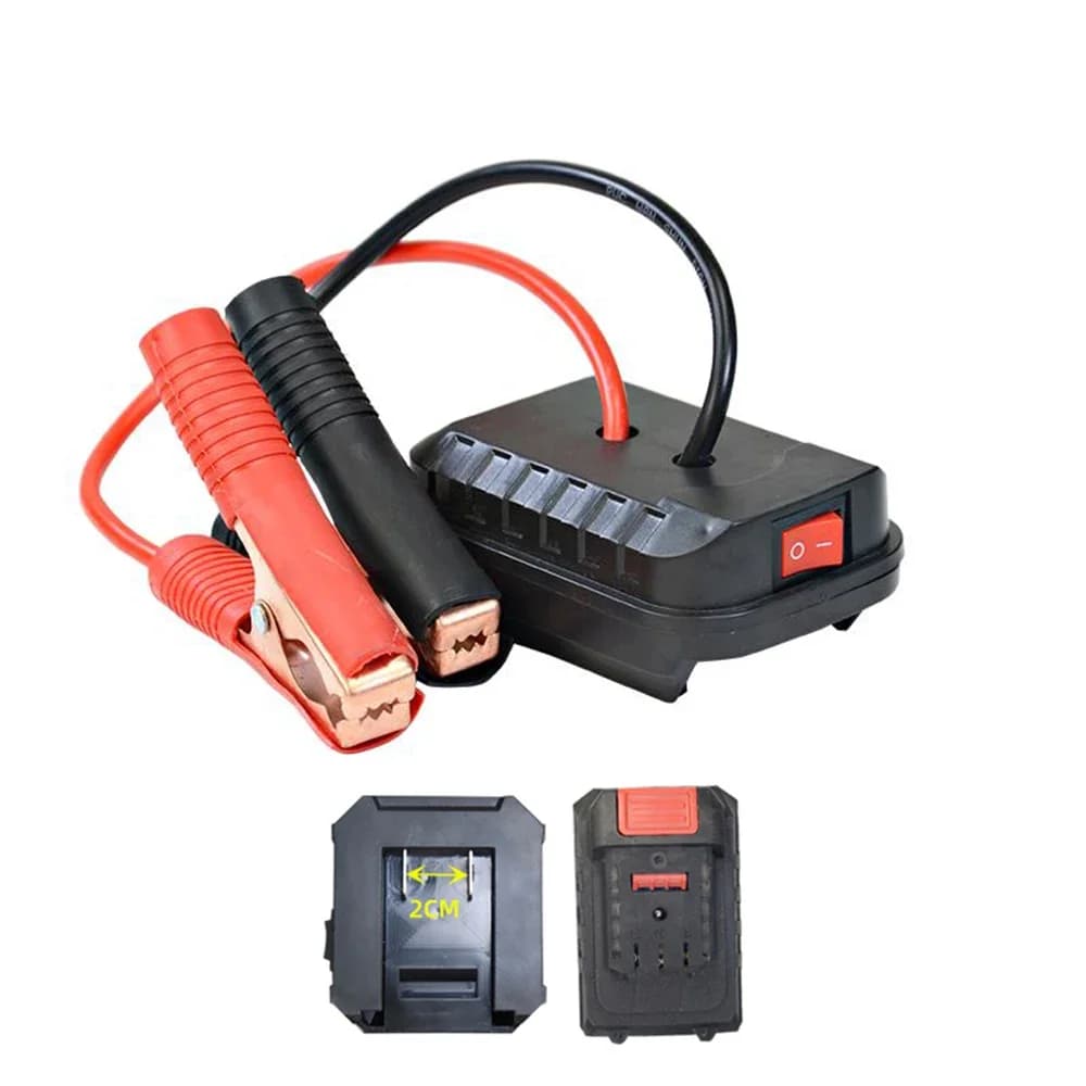 For Makita Double USB charging ports Car battery Jump Starter Lithium Emergency Power Bank with thickened copper clip