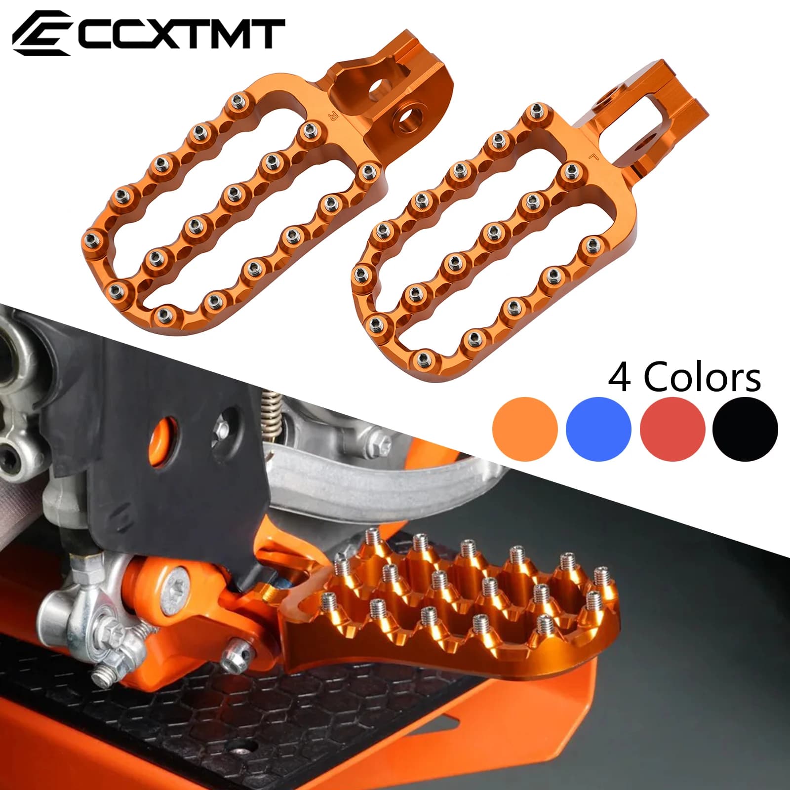 Moto CNC 107 millimetri Allunga Poggiapiedi Pedane Pedane Pedale Per KTM 125-500cc EXC EXCF SX SXF XC XCF Per Husqvarna Gas
