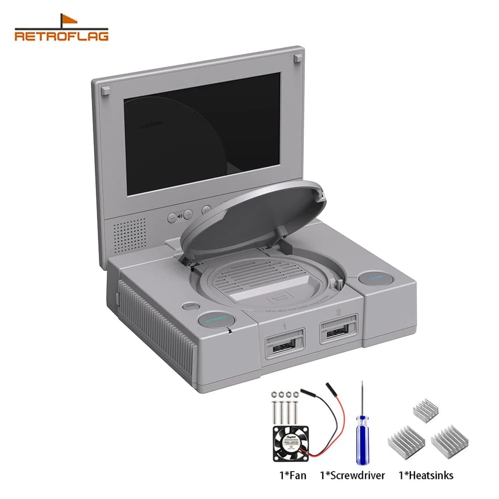 Custodia Retroflag PiStation con LCD per Raspberry Pi 4 Model B, compatibile con accessori da gioco Raspberry Pi 4