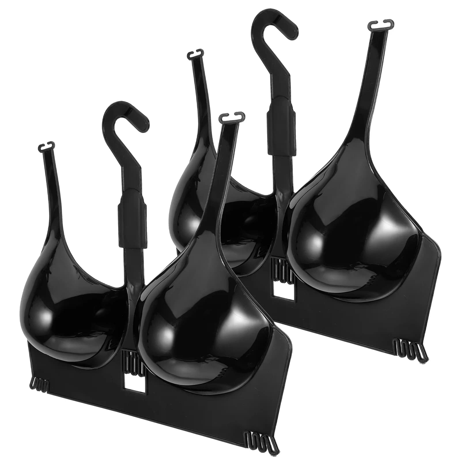 Manichino reggiseno nero da 2 pezzi per esposizione negozio di abbigliamento negozio di biancheria intima appendiabiti femminile con manichino in plastica stand